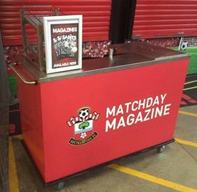 Matchday programme cart