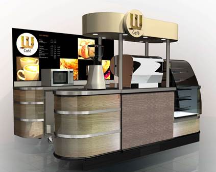 JavaBar Rear Counter Coffee Cart JavaBar Rear Counter Coffee Cart